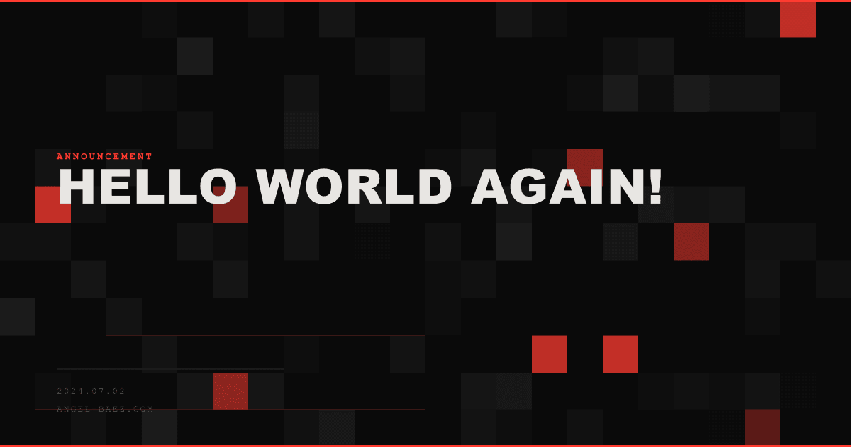 Hello World Again!